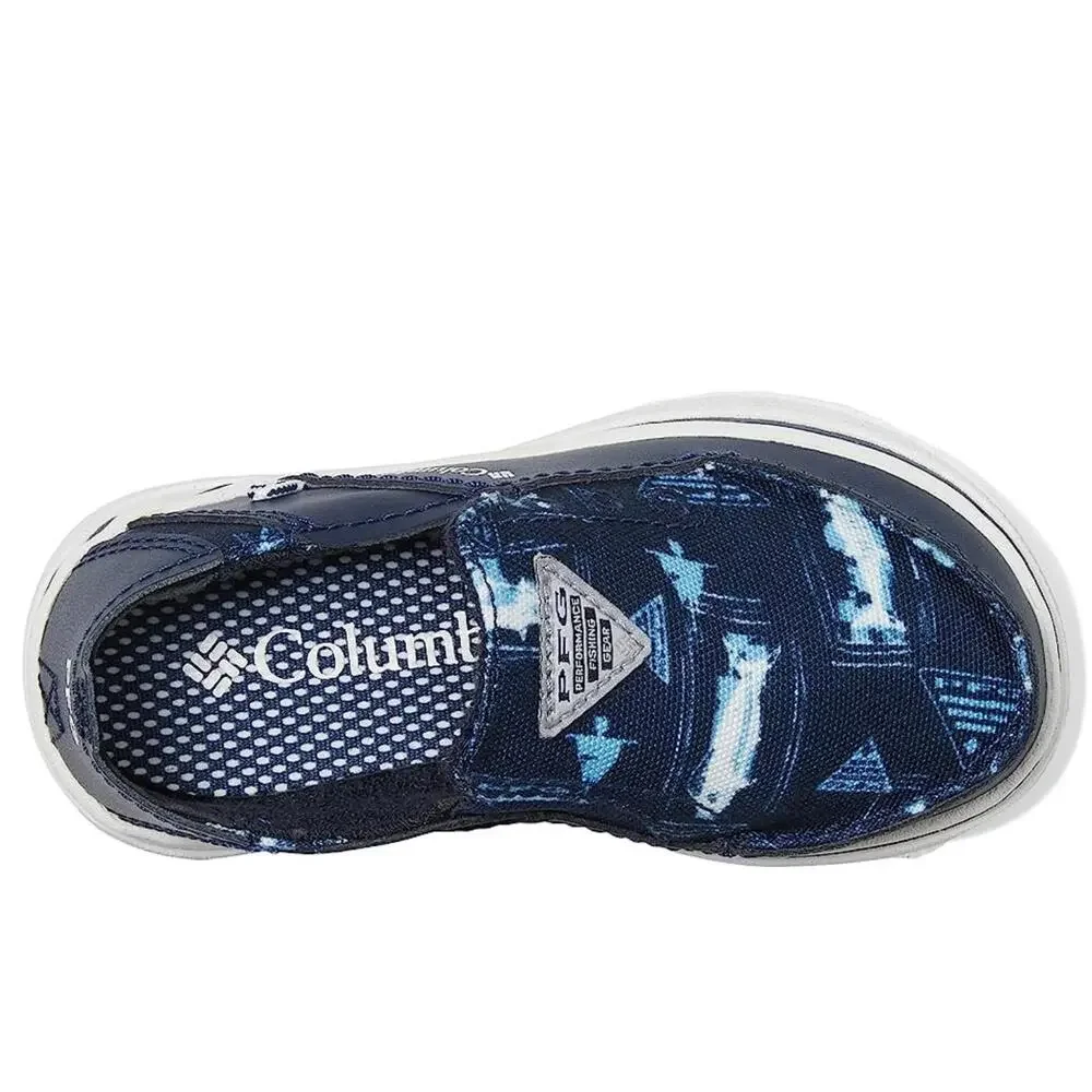 Columbia Bahama PFG 1826932-471 Kids US 11 Blue White Low Top Boat Shoe HTAT1646